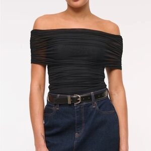 NWOT Abercrombie Mesh fold over body suit